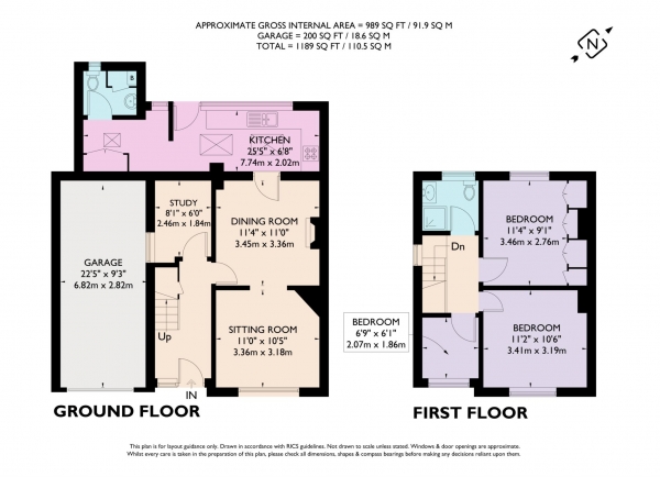 Floor Plan for 3 Bedroom Semi-Detached House for Sale in Middle Road, Berkhamsted, HP4, 3EQ - Guide Price &pound650,000