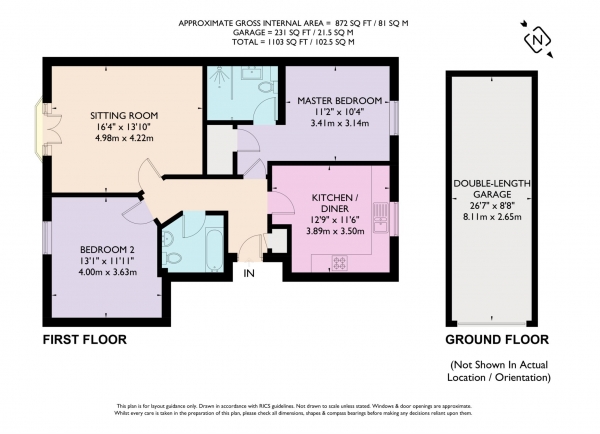 Floor Plan Image for 2 Bedroom Apartment for Sale in Berkhamsted town centre