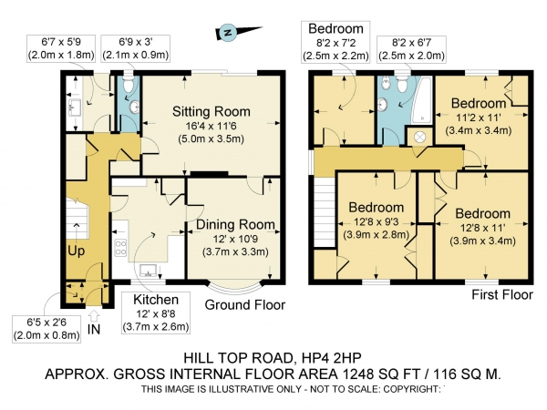 Floor Plan Image for 4 Bedroom End of Terrace House for Sale in Hilltop Road, Berkhamsted