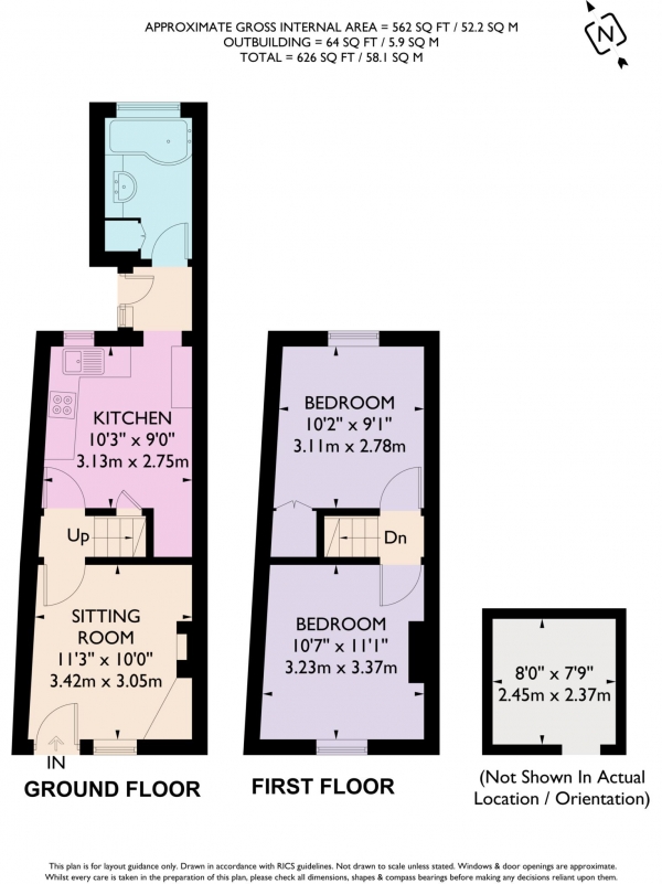 Floor Plan Image for 2 Bedroom Terraced House to Rent in George Street, Berkhamsted