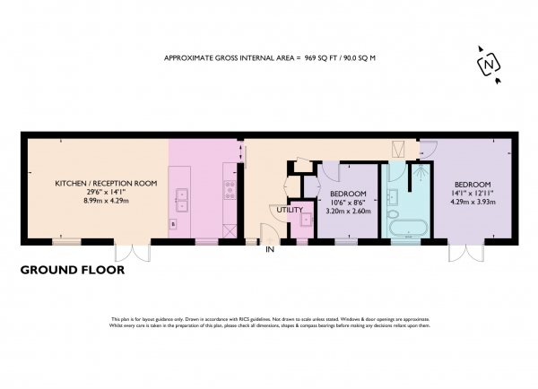 Floor Plan Image for 2 Bedroom Barn Conversion for Sale in Pouchen End Lane, Near Bourne End