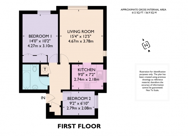 Floor Plan Image for 2 Bedroom Apartment for Sale in Chiltern Park Avenue, Berkhamsted