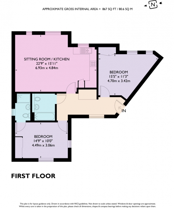 Floor Plan Image for 2 Bedroom Apartment for Sale in Sheldon Way, Berkhamsted