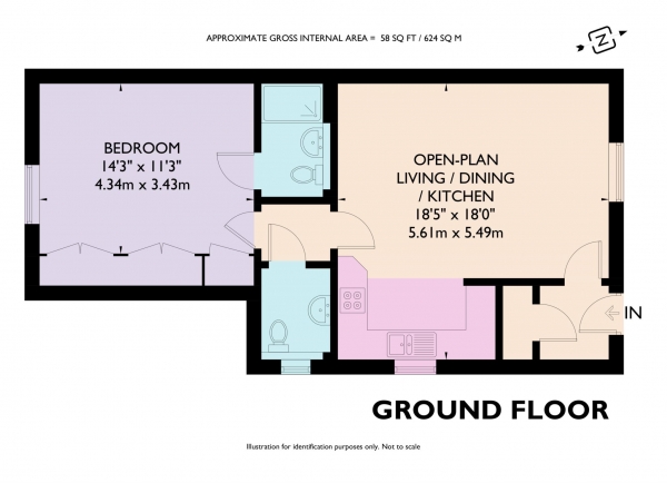 Floor Plan Image for 1 Bedroom Apartment for Sale in Callaghan Court, Berkhamsted