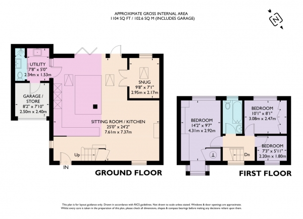 Floor Plan Image for 3 Bedroom Semi-Detached House for Sale in Merling Croft, Northchurch