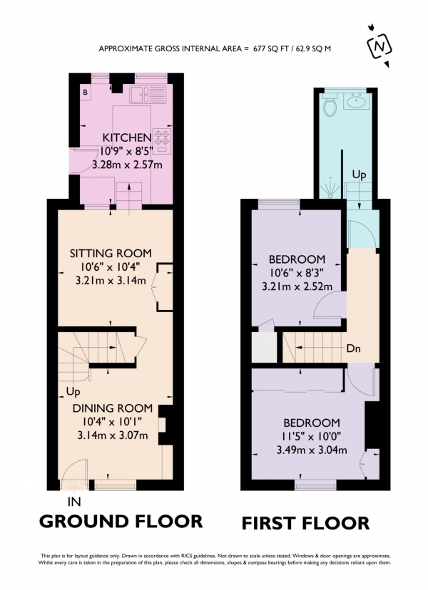 Floor Plan Image for 2 Bedroom Terraced House for Sale in Ellesmere Road, Berkhamsted