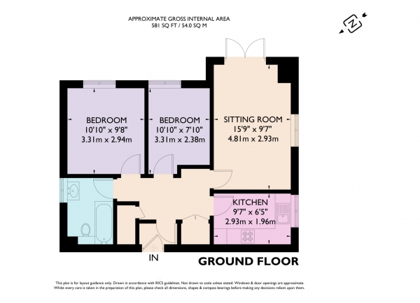 Floor Plan Image for 2 Bedroom Apartment to Rent in St Johns Well Court, Berkhamsted