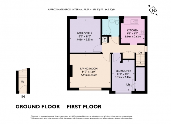 Floor Plan Image for 2 Bedroom Apartment to Rent in High Street, Northchurch