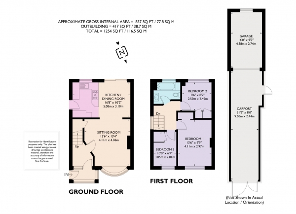 Floor Plan Image for 3 Bedroom Semi-Detached House for Sale in Bridgewater Road, Berkhamsted