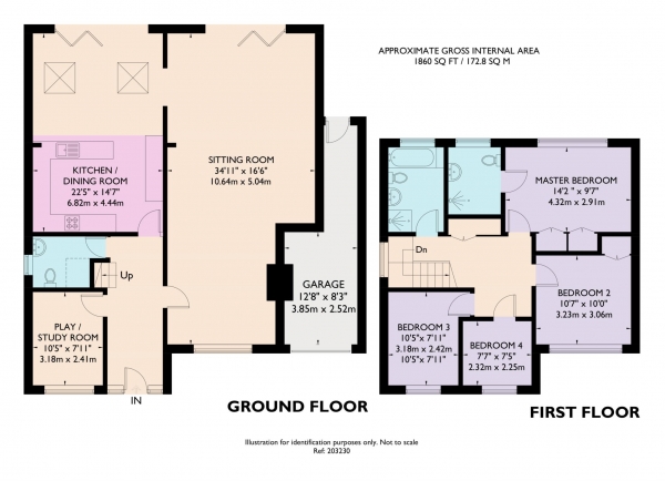 Floor Plan Image for 4 Bedroom Link Detached House for Sale in Fieldway, Berkhamsted