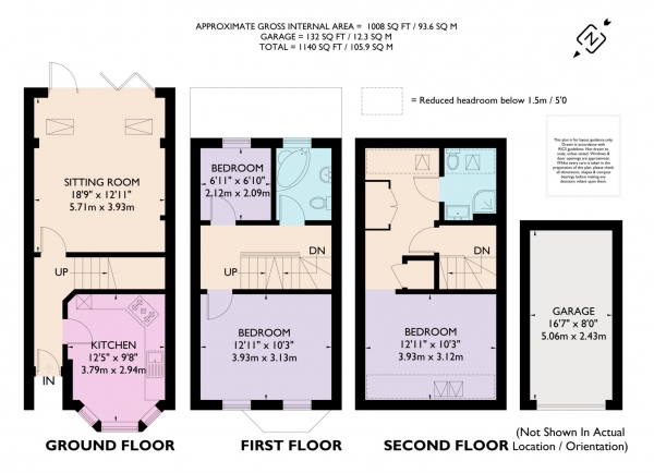 Floor Plan Image for 3 Bedroom Terraced House for Sale in Cross Oak Road, Berkhamsted