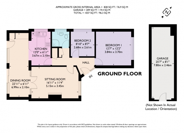 Floor Plan Image for 2 Bedroom Semi-Detached House for Sale in St Mary`s Avenue, Northchurch