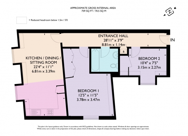 Floor Plan Image for 2 Bedroom Apartment to Rent in High Street, Berkhamsted
