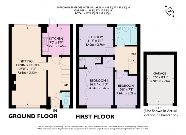 Floor Plan Image for 3 Bedroom Semi-Detached House for Sale in Coombe Gardens, Berkhamsted