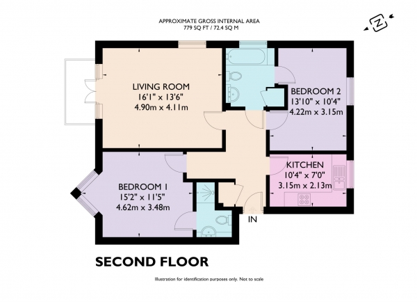 Floor Plan Image for 2 Bedroom Apartment for Sale in Glass Mill House, Berkhamsted