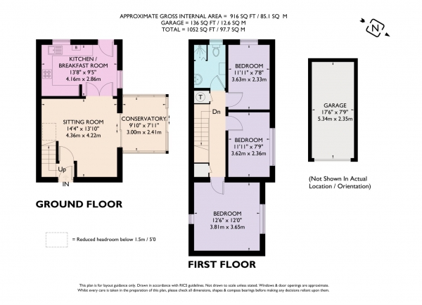 Floor Plan Image for 3 Bedroom Semi-Detached House for Sale in Osmington Place, Tring