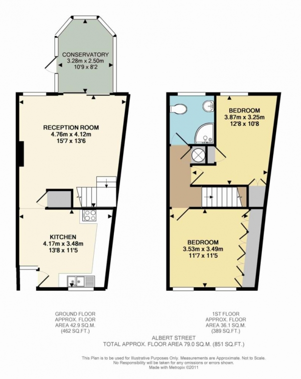 Floor Plan Image for 2 Bedroom Terraced House to Rent in Albert Street, Tring