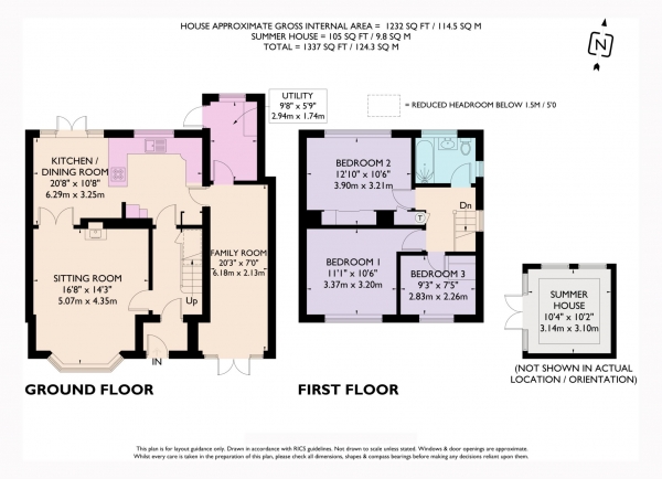 Floor Plan Image for 3 Bedroom Semi-Detached House for Sale in Long Marston Road, Marsworth