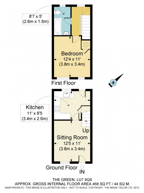 Floor Plan Image for 1 Bedroom Semi-Detached House to Rent in The Green, Pitstone