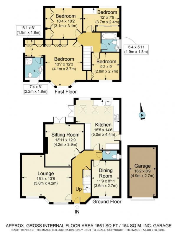 Floor Plan Image for 4 Bedroom Detached House to Rent in Lakeside, Tring