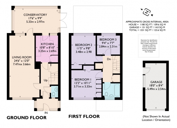 Floor Plan Image for 3 Bedroom End of Terrace House for Sale in Carrington Place, Tring