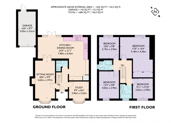 Floor Plan for 4 Bedroom Detached House for Sale in Queen Street, Tring, HP23, 6BQ - Guide Price &pound750,000