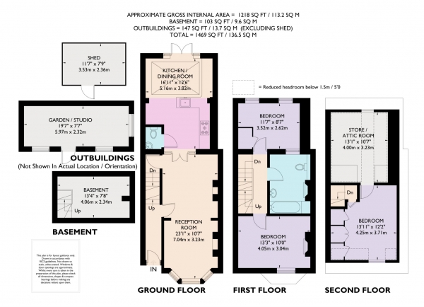 Floor Plan Image for 3 Bedroom End of Terrace House for Sale in Longfield Road, Tring