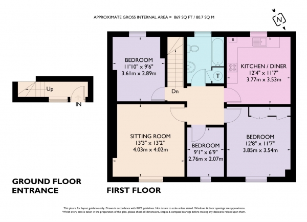 Floor Plan Image for 3 Bedroom Flat to Rent in Tring Road, Wilstone