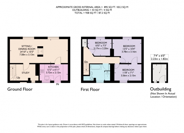 Floor Plan Image for 3 Bedroom Semi-Detached House for Sale in Wellcroft, Ivinghoe