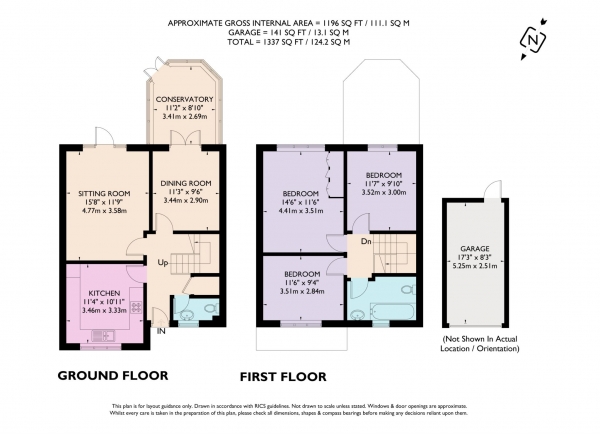 Floor Plan Image for 3 Bedroom End of Terrace House to Rent in Coblers Wick, Wingrave