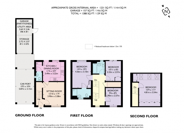 Floor Plan Image for 4 Bedroom Link Detached House for Sale in Campbell Lane, Pitstone