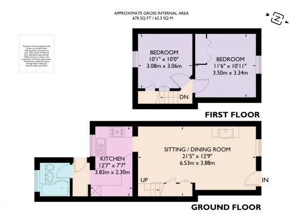 Floor Plan Image for 2 Bedroom Semi-Detached House to Rent in Charles Street, Tring
