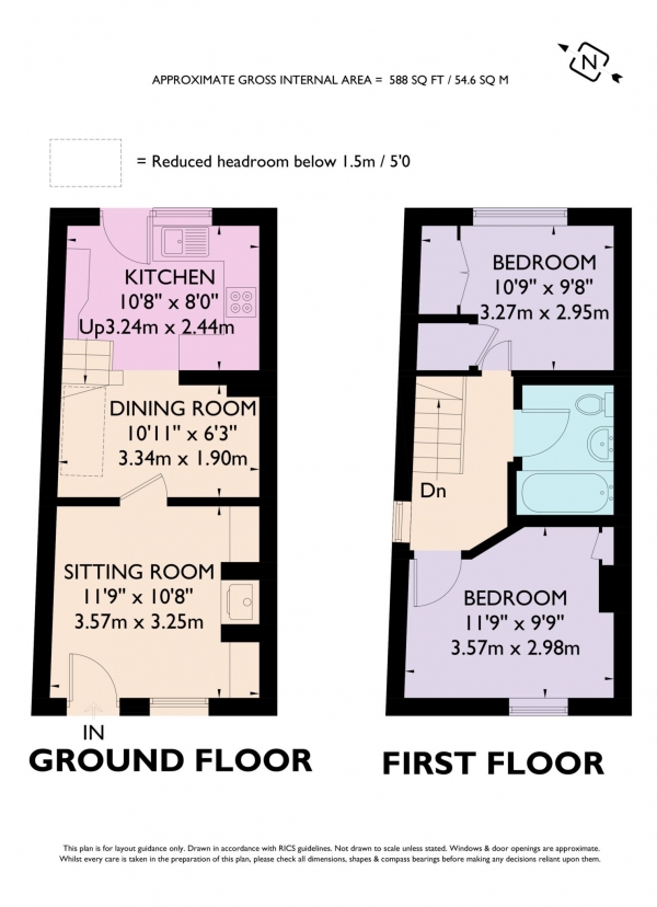 Floor Plan Image for 2 Bedroom End of Terrace House for Sale in Station Road, Long Marston