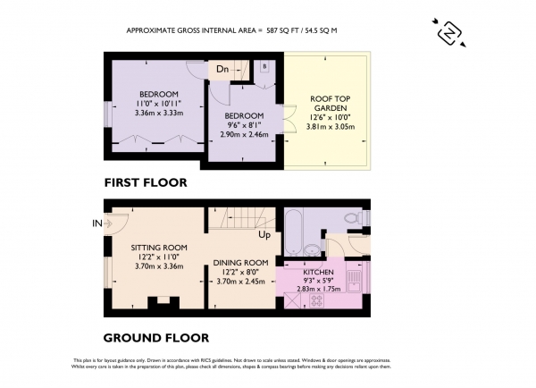 Floor Plan Image for 2 Bedroom Terraced House to Rent in Cheddington Lane, Long Marston