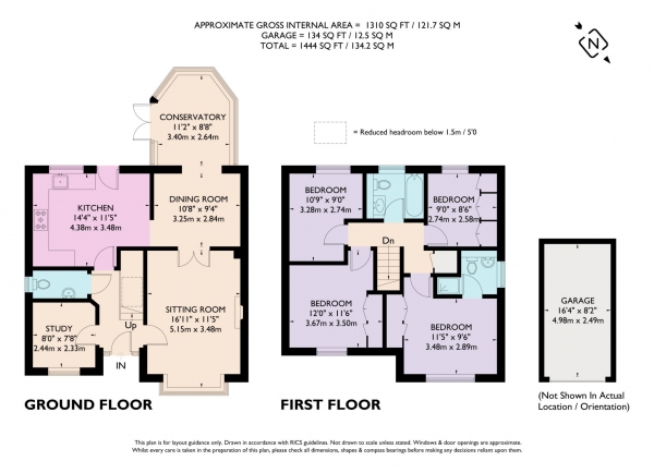 Floor Plan Image for 4 Bedroom Detached House to Rent in Hever Close, Pitstone