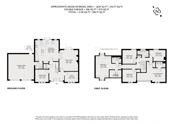 Floor Plan Image for 5 Bedroom Detached House for Sale in Lendon Grove, Gubblecote, Near Tring