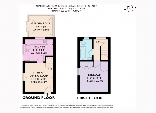 Floor Plan Image for 1 Bedroom Terraced House to Rent in Grove Gardens, Tring