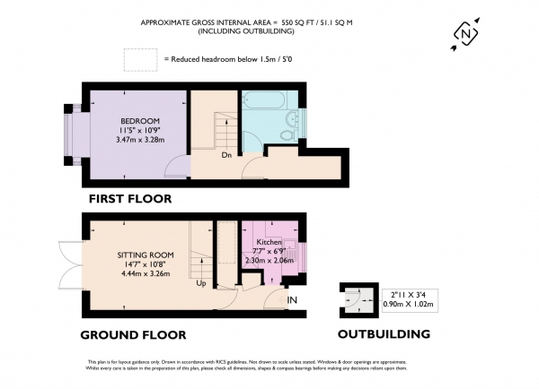 Floor Plan Image for 1 Bedroom Terraced House to Rent in Bushells Wharf, Tring