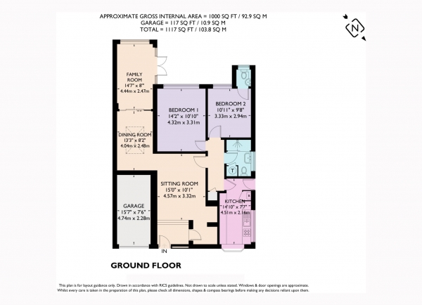Floor Plan Image for 2 Bedroom Detached Bungalow for Sale in Abstacle Hill, Tring