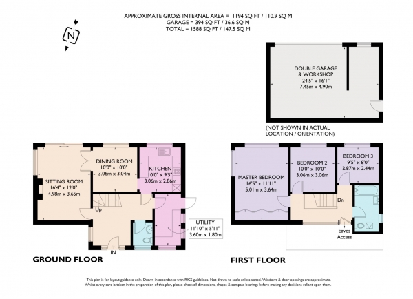 Floor Plan Image for 3 Bedroom Detached House for Sale in Mill Close, Wingrave