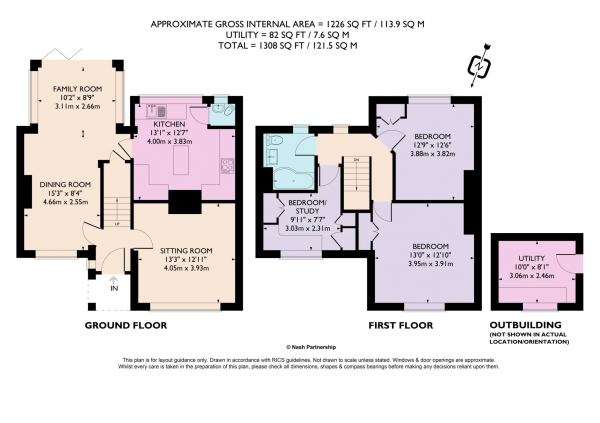 Floor Plan Image for 3 Bedroom Terraced House for Sale in New Villas, Tring