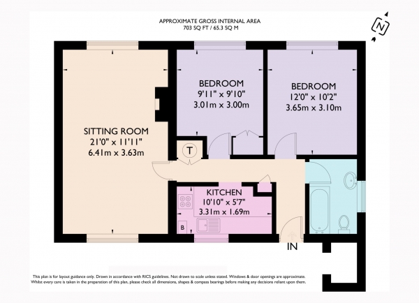 Floor Plan Image for 2 Bedroom Maisonette for Sale in Tring