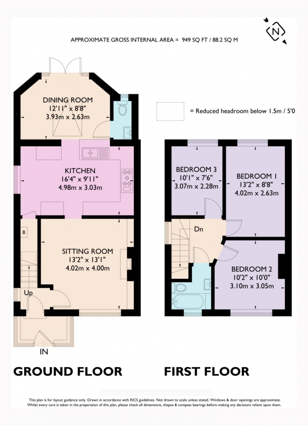 Floor Plan Image for 3 Bedroom Semi-Detached House for Sale in Manor Road, Cheddington