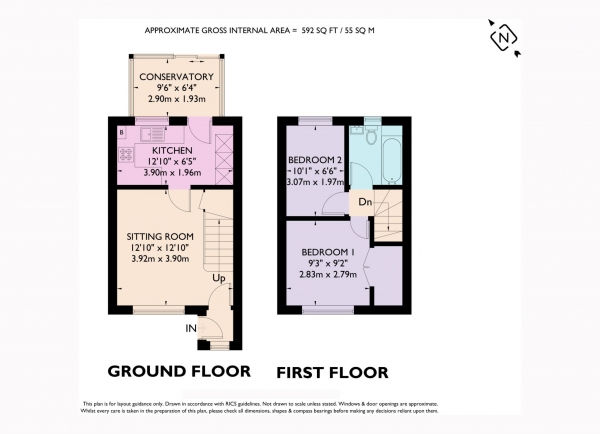 Floor Plan Image for 2 Bedroom Semi-Detached House for Sale in Church Hill, Cheddington