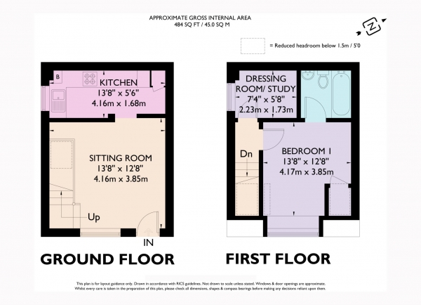 Floor Plan Image for 1 Bedroom Cluster House to Rent in Hunters Close, Tring