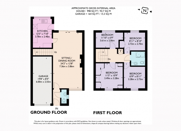 Floor Plan Image for 4 Bedroom Terraced House for Sale in Okeley Lane, Tring
