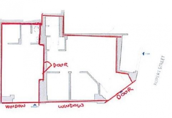 Floor Plan Image for Retail - High Street to Rent in Rupert Street, Soho, W1D