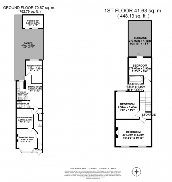 Floor Plan Image for 3 Bedroom Terraced House for Sale in Sherrard Road, Manor Park, E12