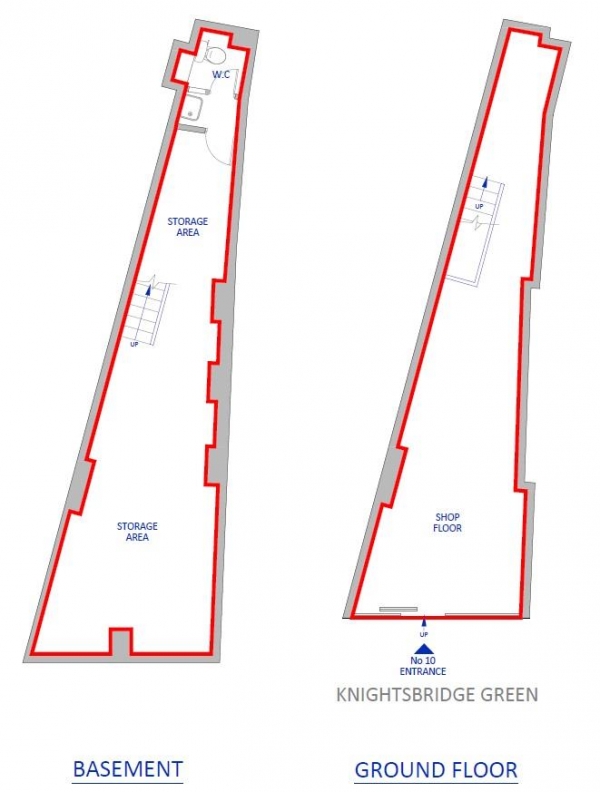 Floor Plan Image for Retail - High Street to Rent in Knightsbridge Green, Knightsbridge, SW1X