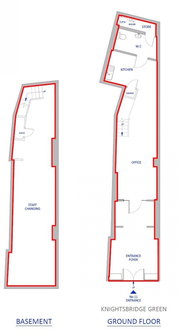 Floor Plan Image for Retail - High Street to Rent in Knightsbridge Green, Knightsbridge, SW1X